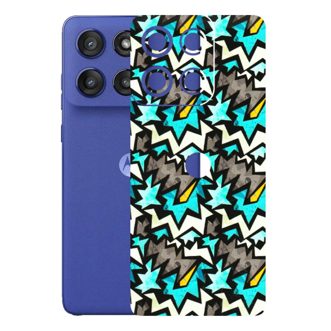 Motorola Phone Skins (All Models) - Funky Zig Zag - 3D Embossed Finish (L-223) Motorola Edge 60 Stylus
