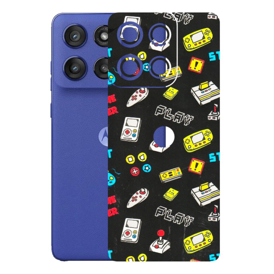 Motorola Phone Skins (All Models) - Gaming Doodles - 3D Embossed Finish (L-224) Motorola Edge 60 Stylus