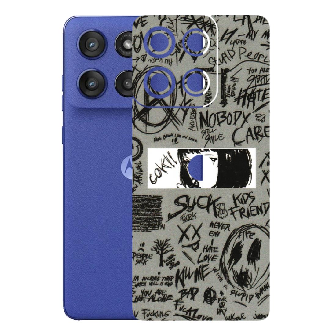 Motorola Phone Skins (All Models) - Never Have Love Anime - 3D Embossed Finish (L-260) Motorola Edge 60 Stylus