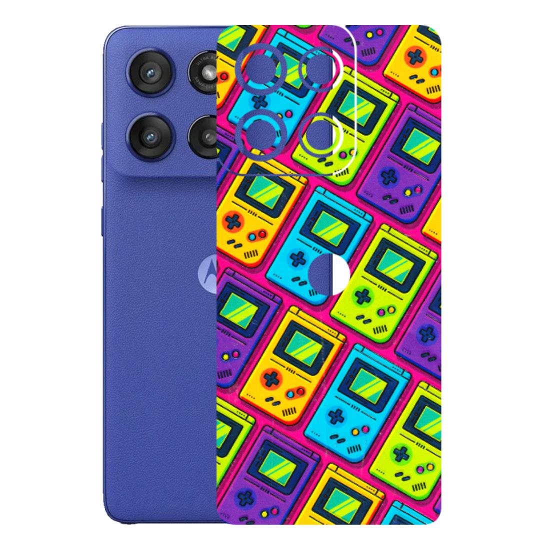 Motorola Phone Skins (All Models) - Gameboy Colourful - 3D Embossed Finish (L-266) Motorola Edge 60 Stylus