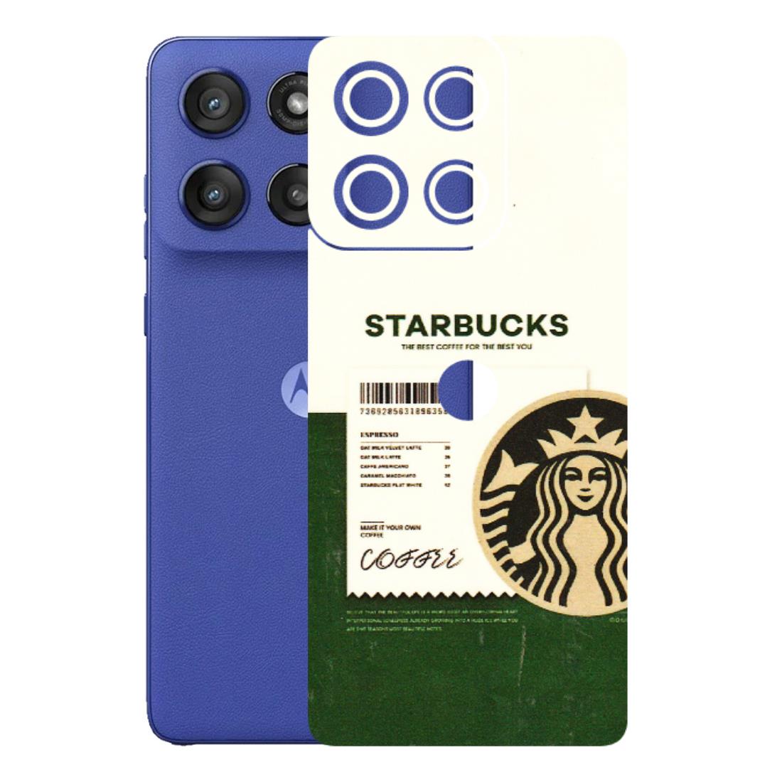 Motorola Phone Skins (All Models) - Starbucks Barcode - 3D Embossed Finish (L-308) Motorola Edge 60 Stylus