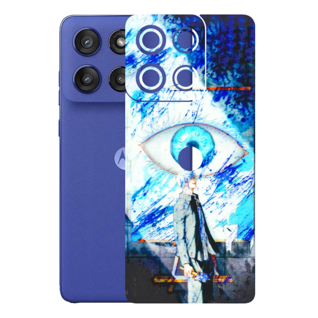 Motorola Phone Skins (All Models) - Anime Sea Blue Eye - 3D Embossed Finish (L-318) Motorola Edge 60 Stylus