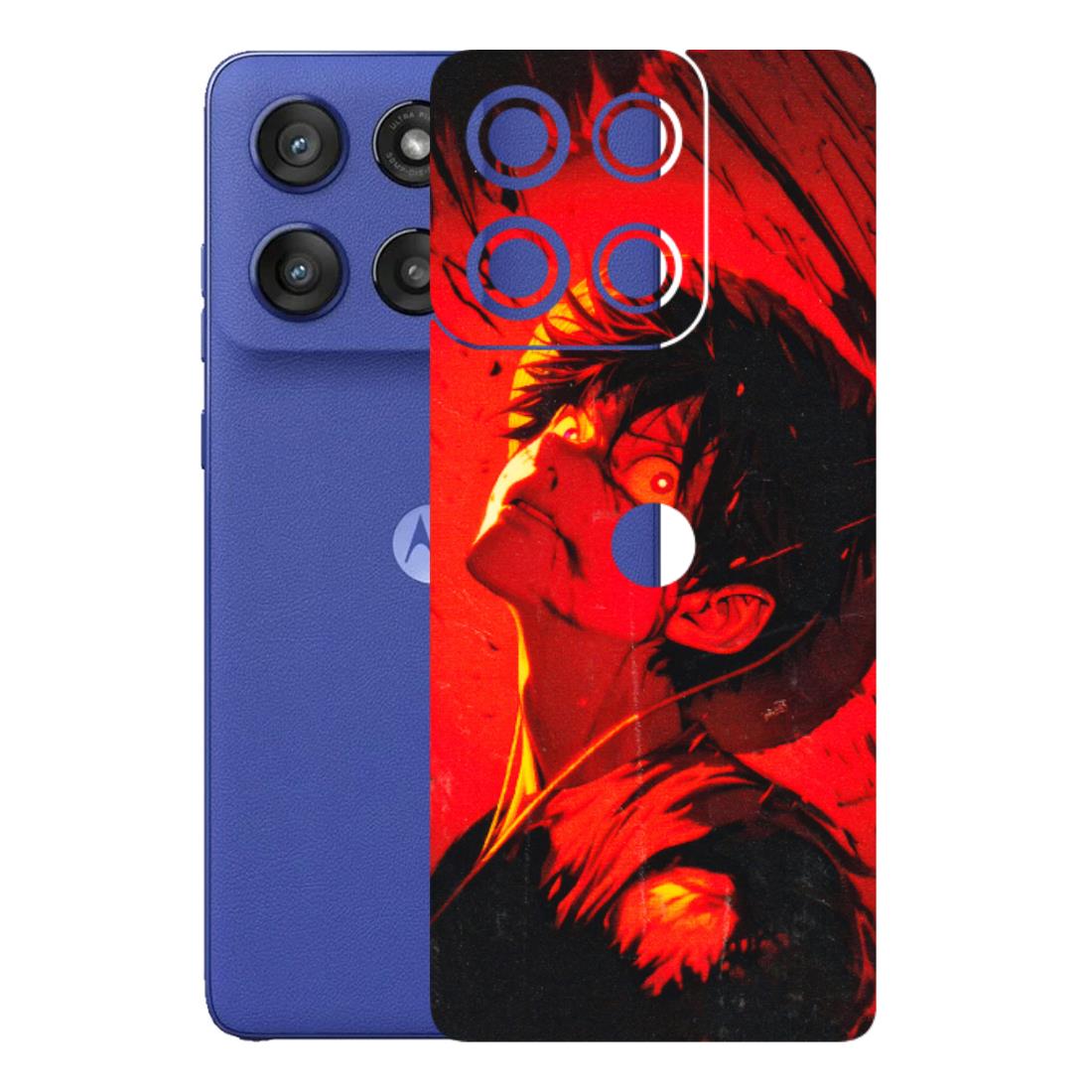 Motorola Phone Skins (All Models) - D.Luffy Power Up One Piece Anime - 3D Embossed Finish (L-326) Motorola Edge 60 Stylus