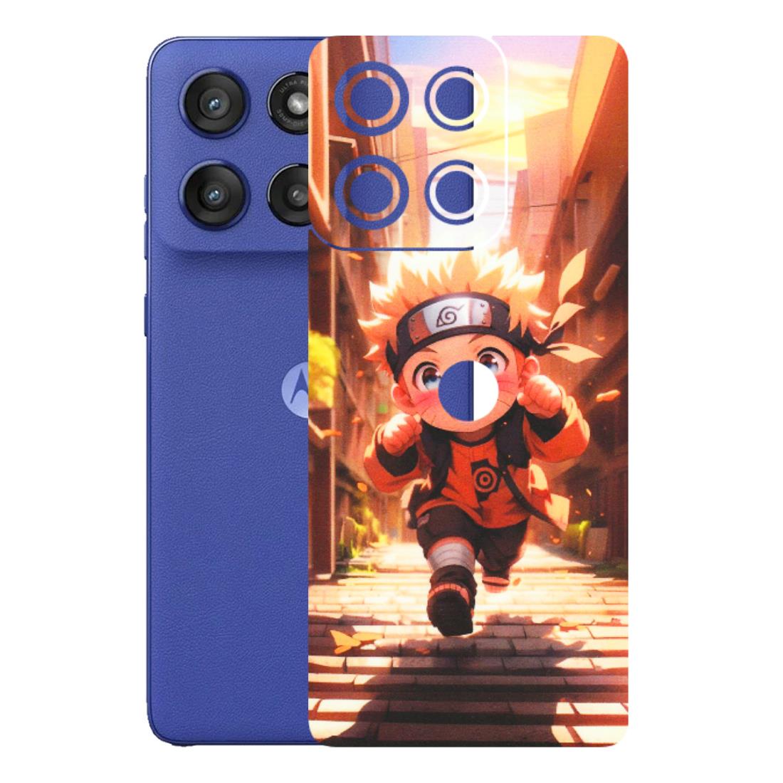 Motorola Phone Skins (All Models) - Naruto Cute Toon Running - Matte Finish (M-04) Motorola Edge 60 Stylus