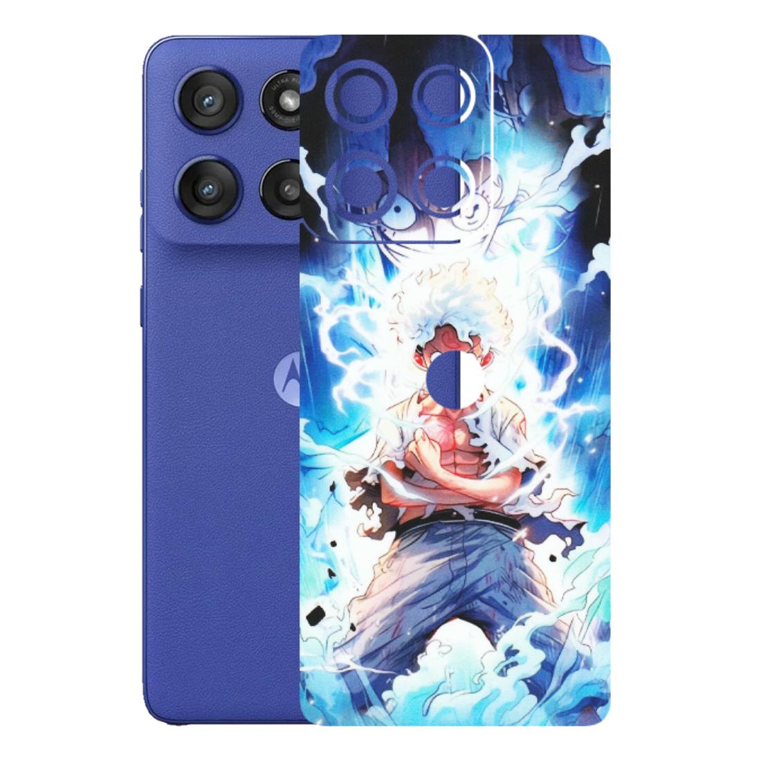Motorola Phone Skins (All Models) - Blue Thunder Luffy Anime - Matte Finish (M-132) Motorola Edge 60 Stylus