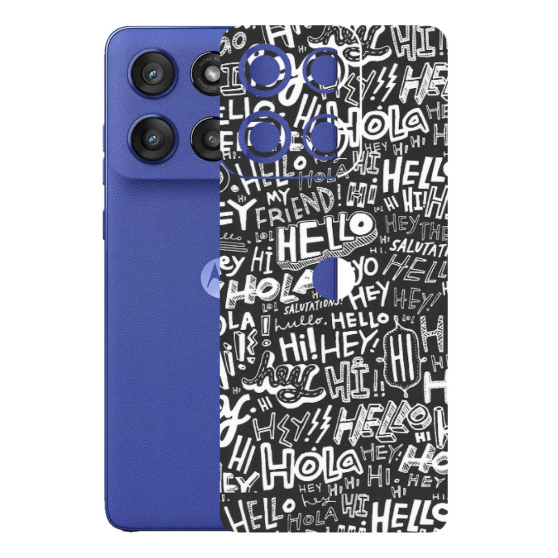 Motorola Phone Skins (All Models) - Hi Hello Doodles - Matte Finish (M-25) Motorola Edge 60 Stylus