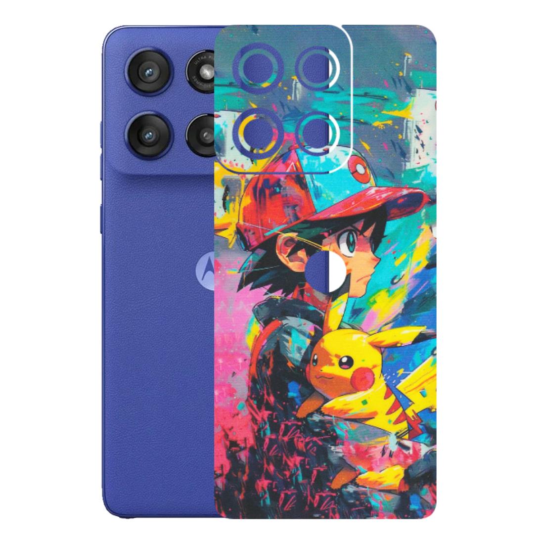 Motorola Phone Skins (All Models) - Ash & Pikachu - Matte Finish (M-26) Motorola Edge 60 Stylus