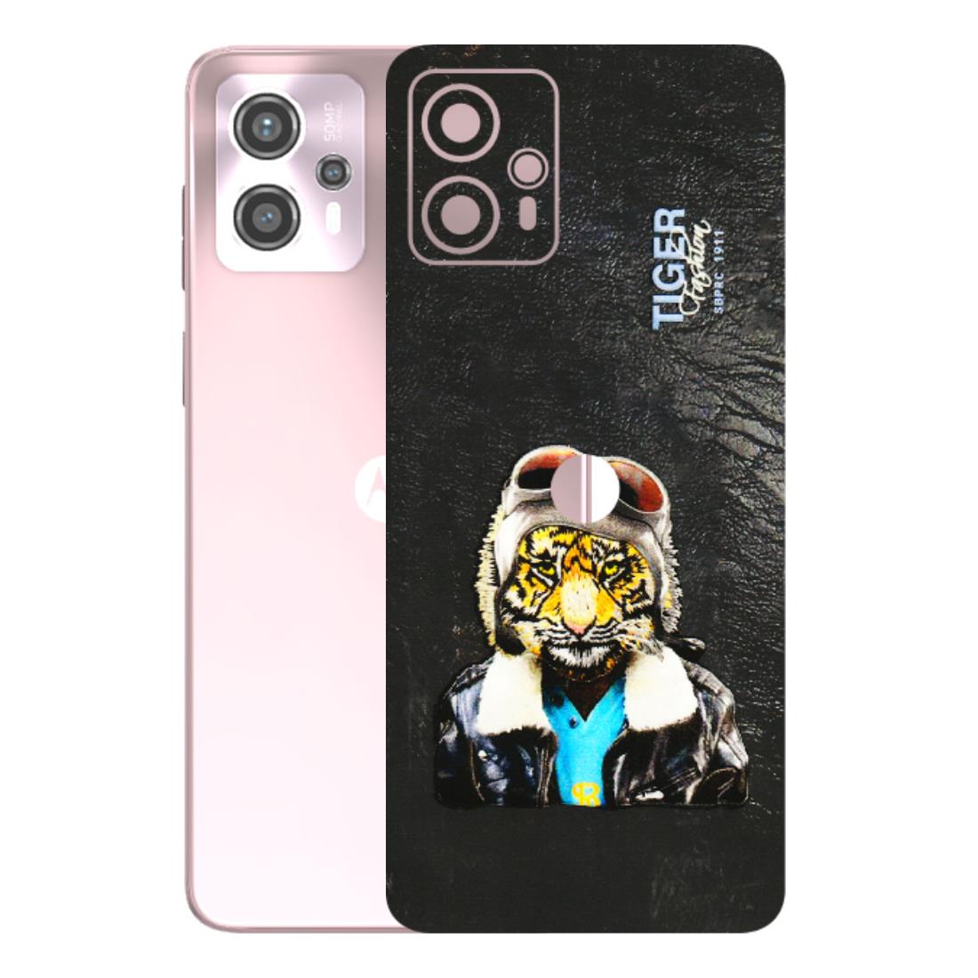 Motorola Phone Skins (All Models) - Rider Tiger - 3D Embossed Finish (L-113) Motorola G13