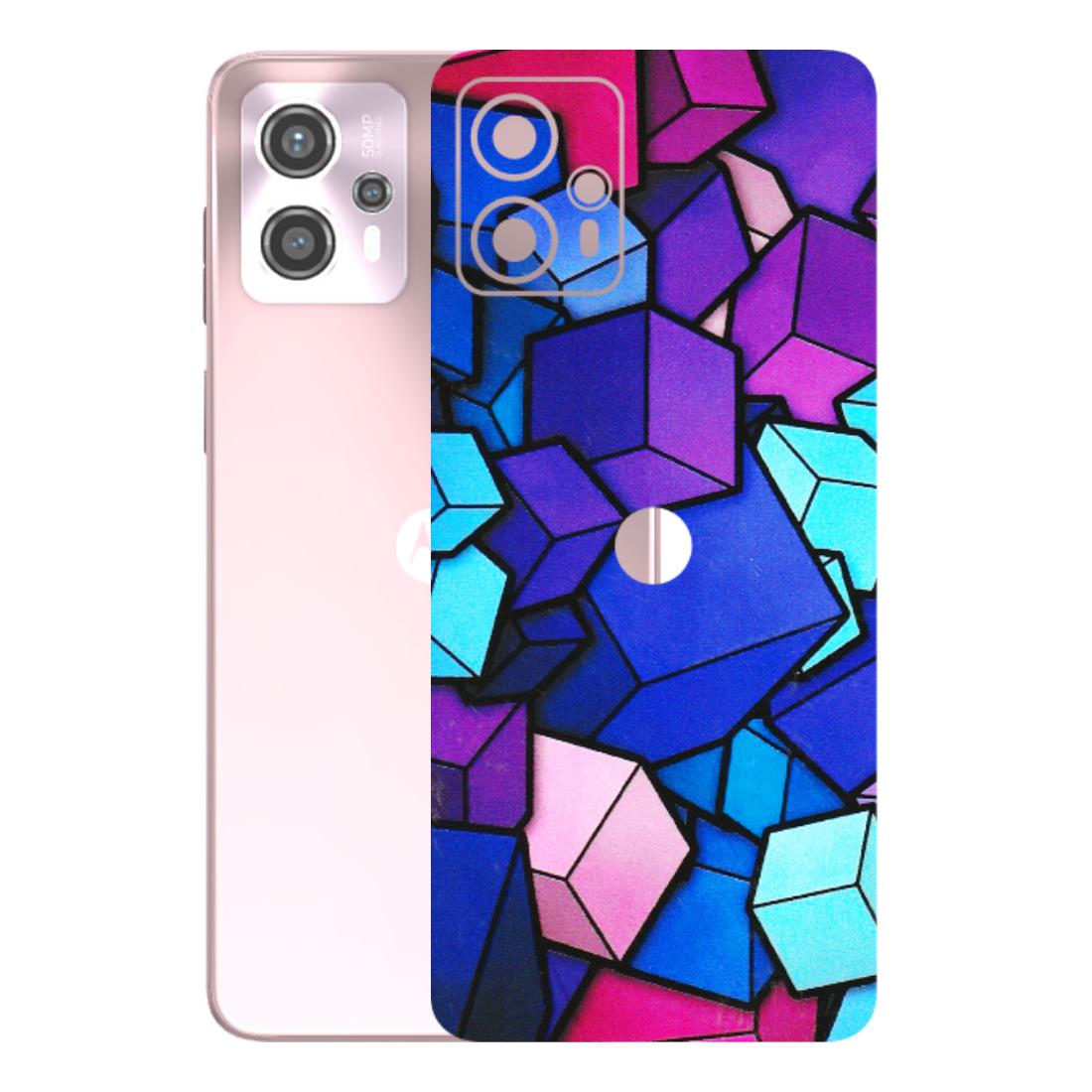 Motorola Phone Skins (All Models) - Cube Doodle - 3D Embossed Finish (L-141) Motorola G13