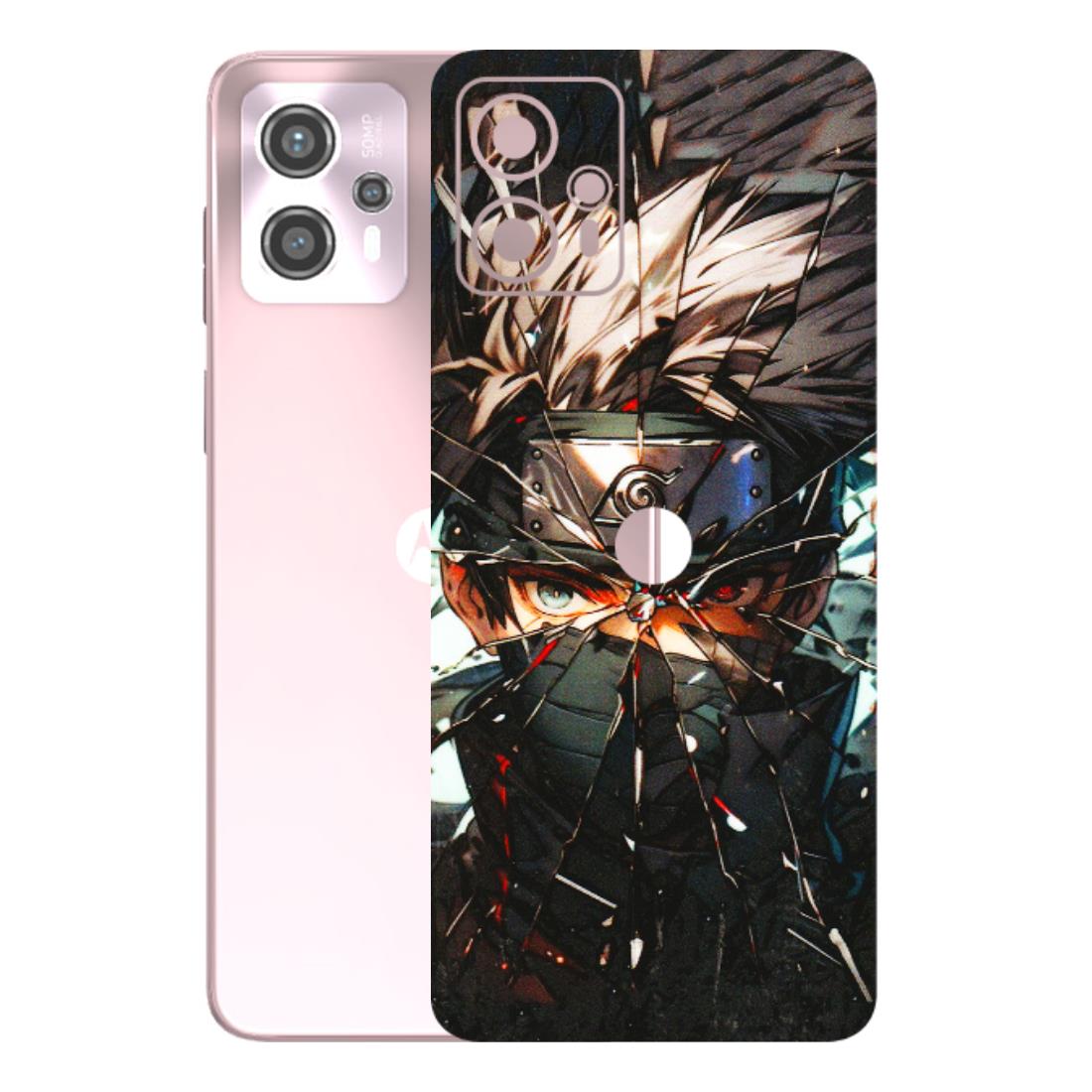Motorola Phone Skins (All Models) - Kakashi Shattered Glass Effect - 3D Embossed Finish (L-237) Motorola G13