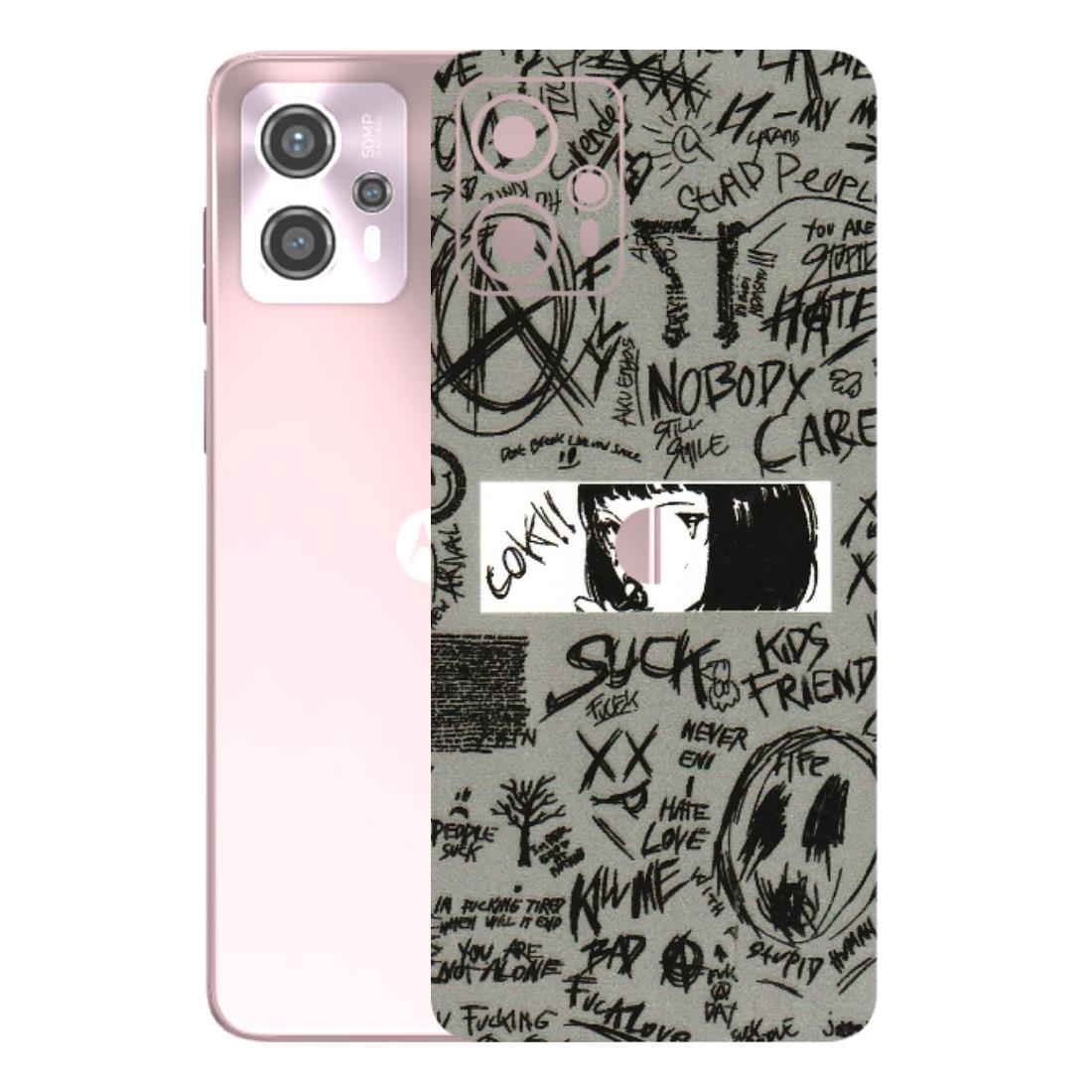 Motorola Phone Skins (All Models) - Never Have Love Anime - 3D Embossed Finish (L-260) Motorola G13
