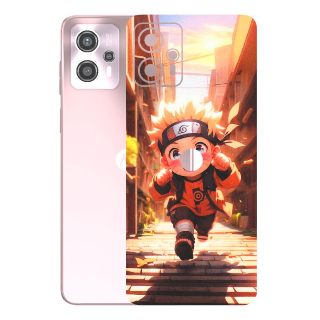 Motorola Phone Skins (All Models) - Naruto Cute Toon Running - Matte Finish (M-04) Motorola G13