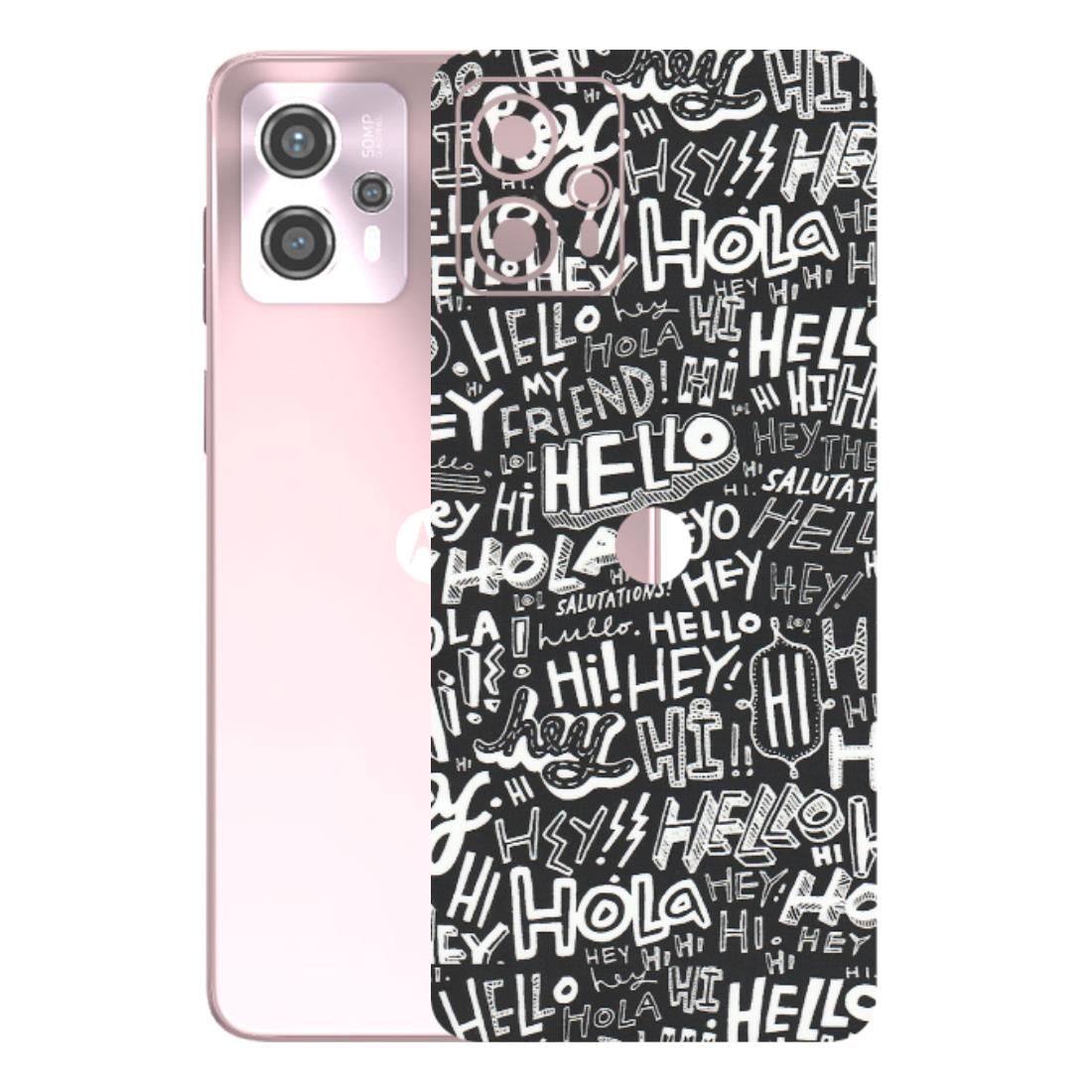 Motorola Phone Skins (All Models) - Hi Hello Doodles - Matte Finish (M-25) Motorola G13