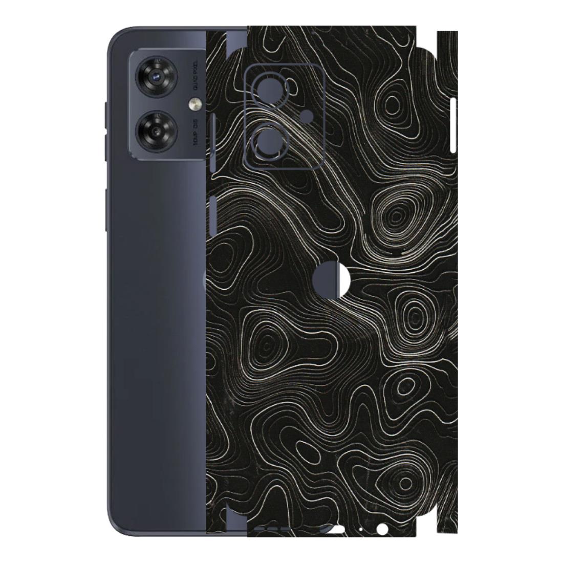 Motorola Phone Skins (All Models) - Black Swirl - 3D Embossed Finish (L-196) Motorola G54 (5G)