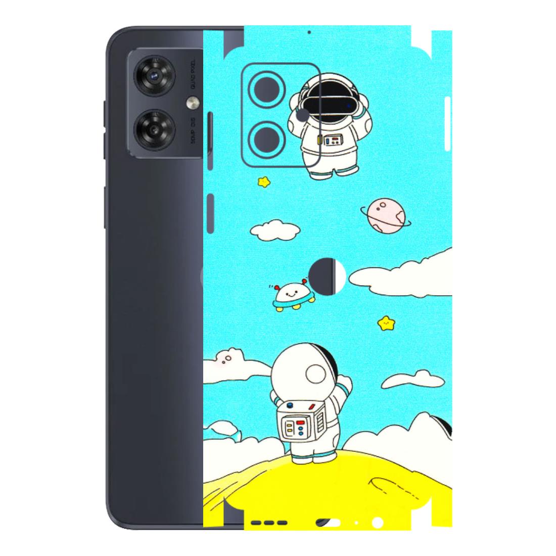 Motorola Phone Skins (All Models) - Blue Skies Astro Float - 3D Embossed Finish (L-230) Motorola G54 (5G)