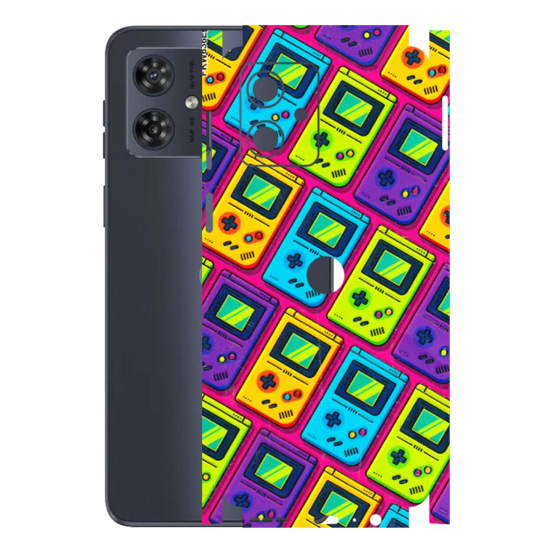 Motorola Phone Skins (All Models) - Gameboy Colourful - 3D Embossed Finish (L-266) Motorola G54 (5G)