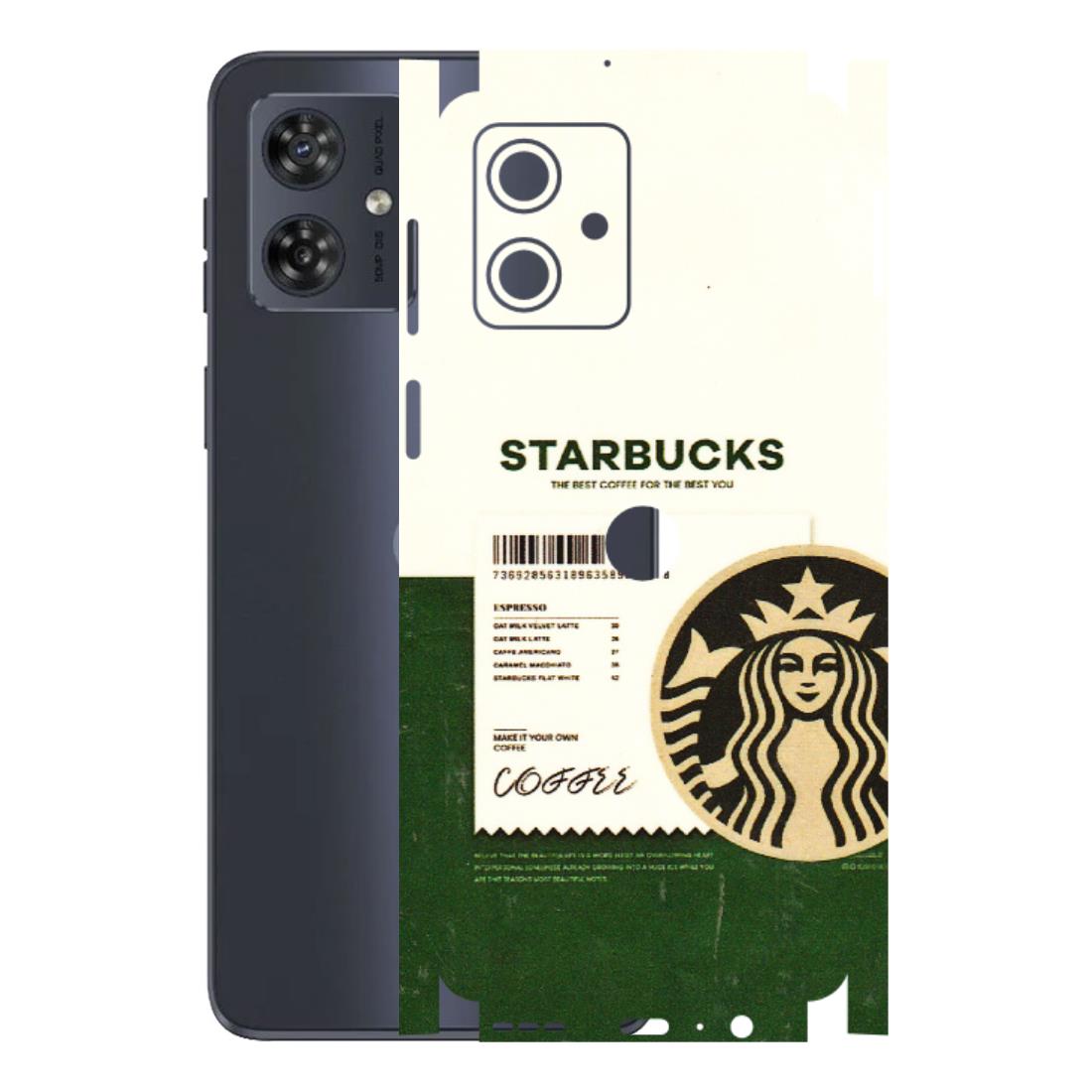 Motorola Phone Skins (All Models) - Starbucks Barcode - 3D Embossed Finish (L-308) Motorola G54 (5G)