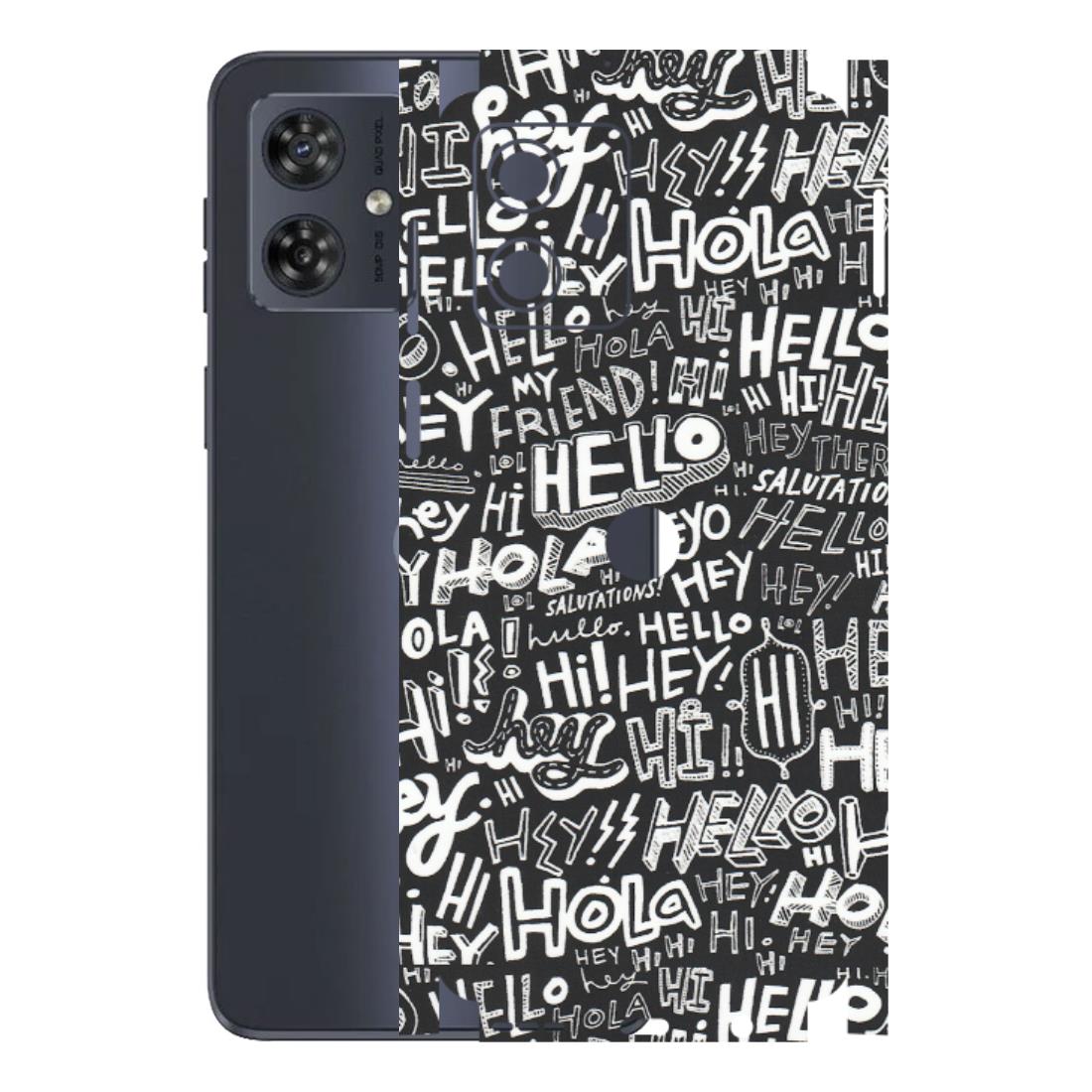Motorola Phone Skins (All Models) - Hi Hello Doodles - Matte Finish (M-25) Motorola G54 (5G)