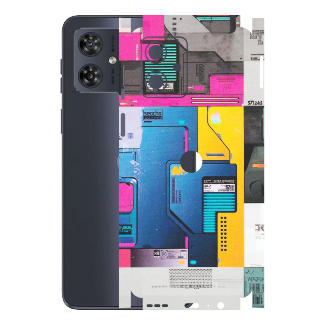 Motorola Phone Skins (All Models) - Colourfull Motherboard Internals - Matte Finish (M-55) Motorola G54 (5G)