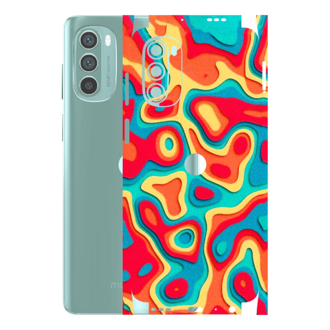 Motorola Phone Skins (All Models) - Abstract Swirl - 3D Embossed Finish (L-150) Motorola G62 5G -