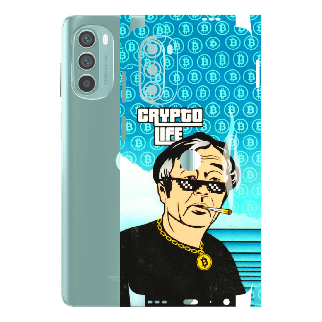 Motorola Phone Skins (All Models) - Crypto Thug Life - 3D Embossed Finish (L-179) Motorola G62 5G -