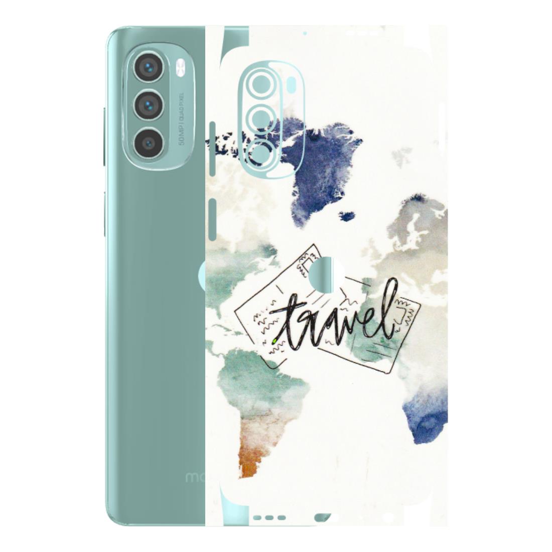 Motorola Phone Skins (All Models) - Travel The World - 3D Embossed Finish (L-232) Motorola G62 5G -