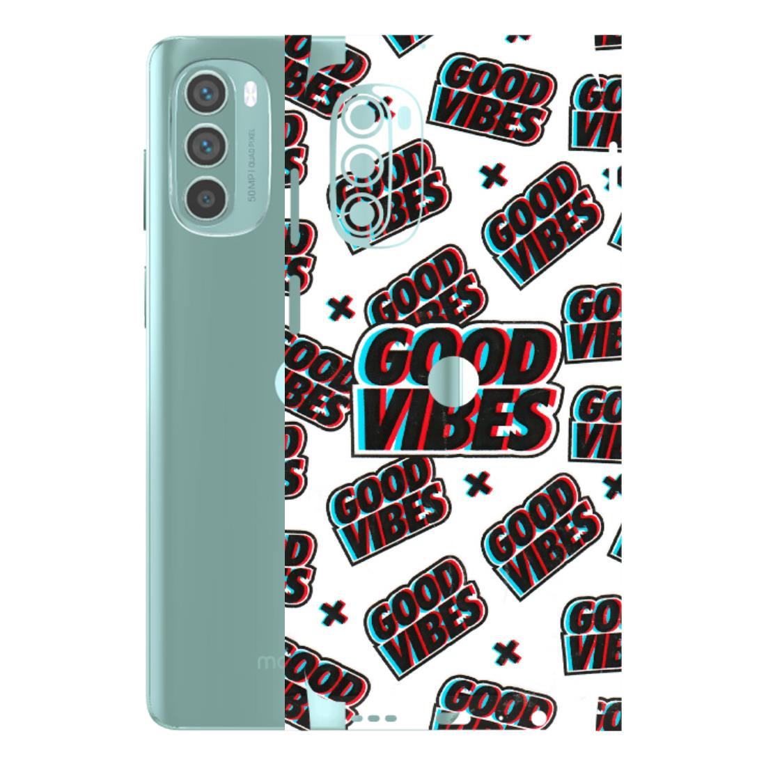 Motorola Phone Skins (All Models) - Good Vibes - 3D Embossed Finish (L-282) Motorola G62 5G -