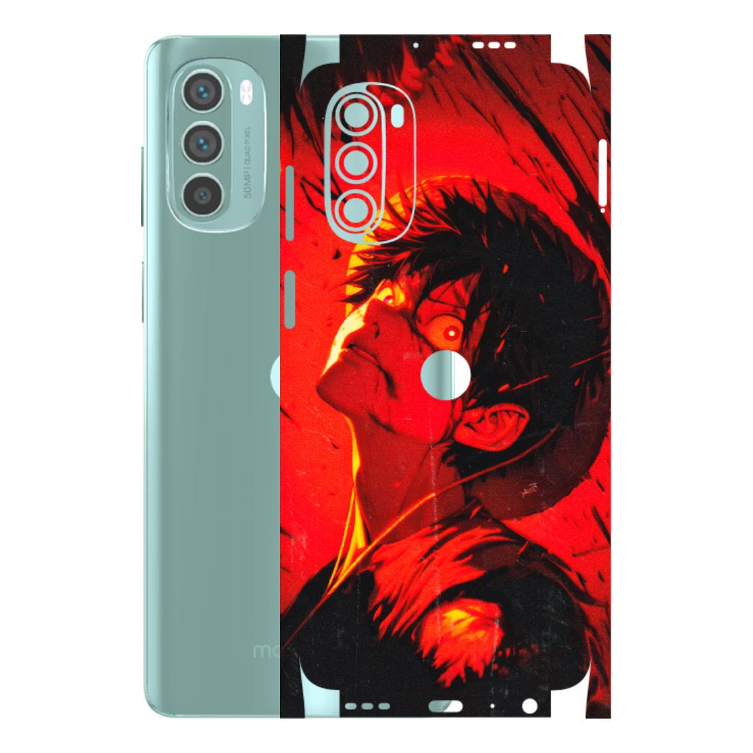 Motorola Phone Skins (All Models) - D.Luffy Power Up One Piece Anime - 3D Embossed Finish (L-326) Motorola G62 5G -