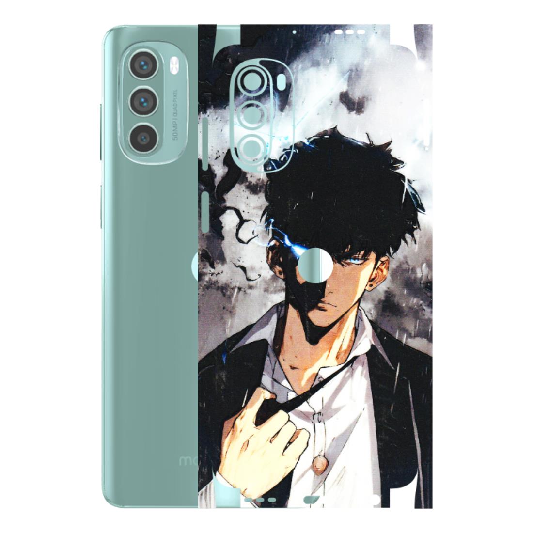 Motorola Phone Skins (All Models) - Sung Jinwoo Manhwa Anime - 3D Embossed Finish (L-328) Motorola G62 5G -