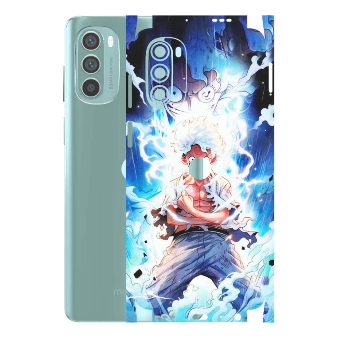 Motorola Phone Skins (All Models) - Blue Thunder Luffy Anime - Matte Finish (M-132) Motorola G62 5G -