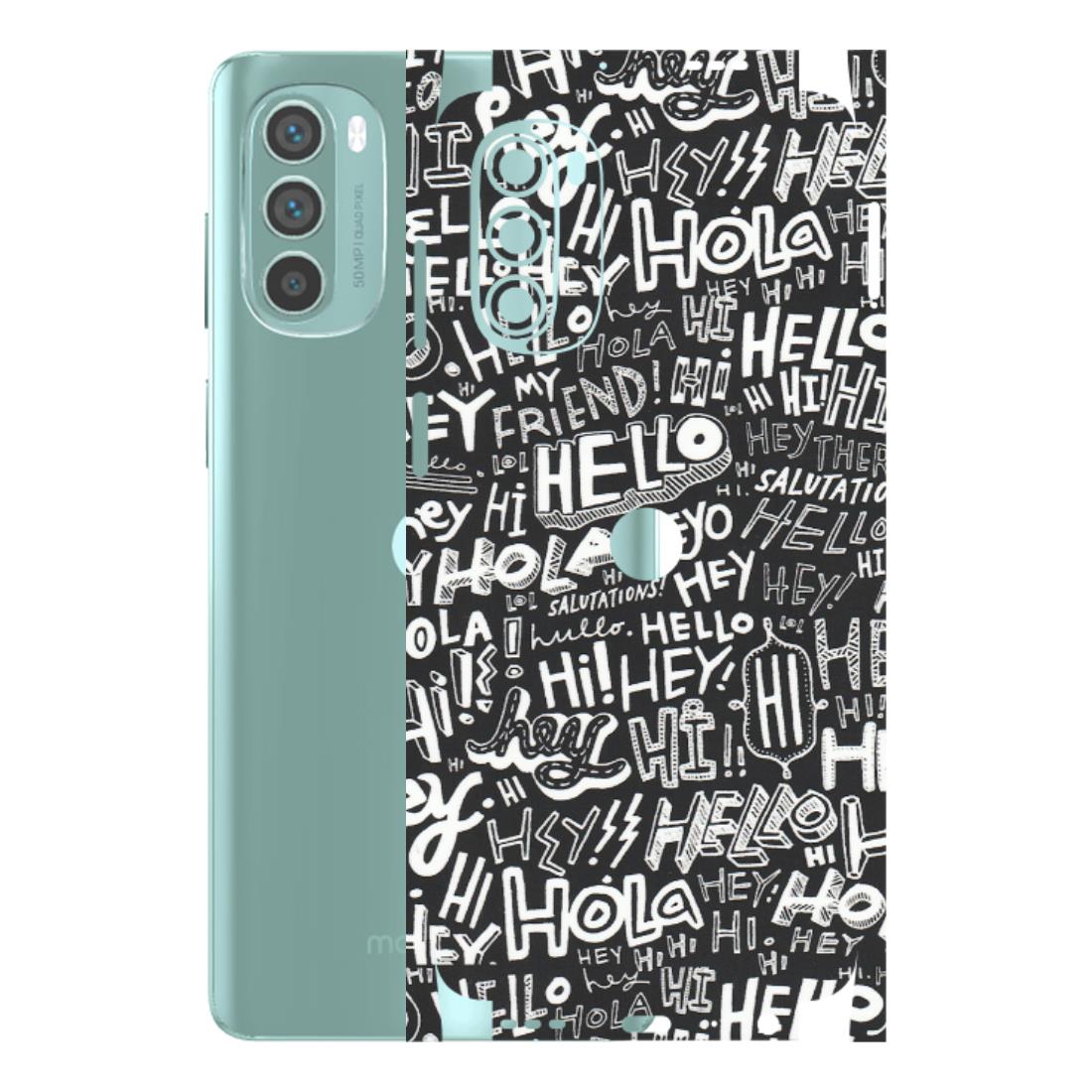 Motorola Phone Skins (All Models) - Hi Hello Doodles - Matte Finish (M-25) Motorola G62 5G -