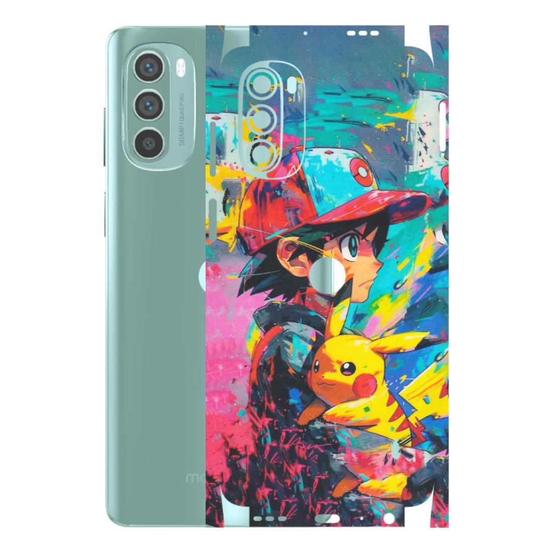 Motorola Phone Skins (All Models) - Ash & Pikachu - Matte Finish (M-26) Motorola G62 5G -