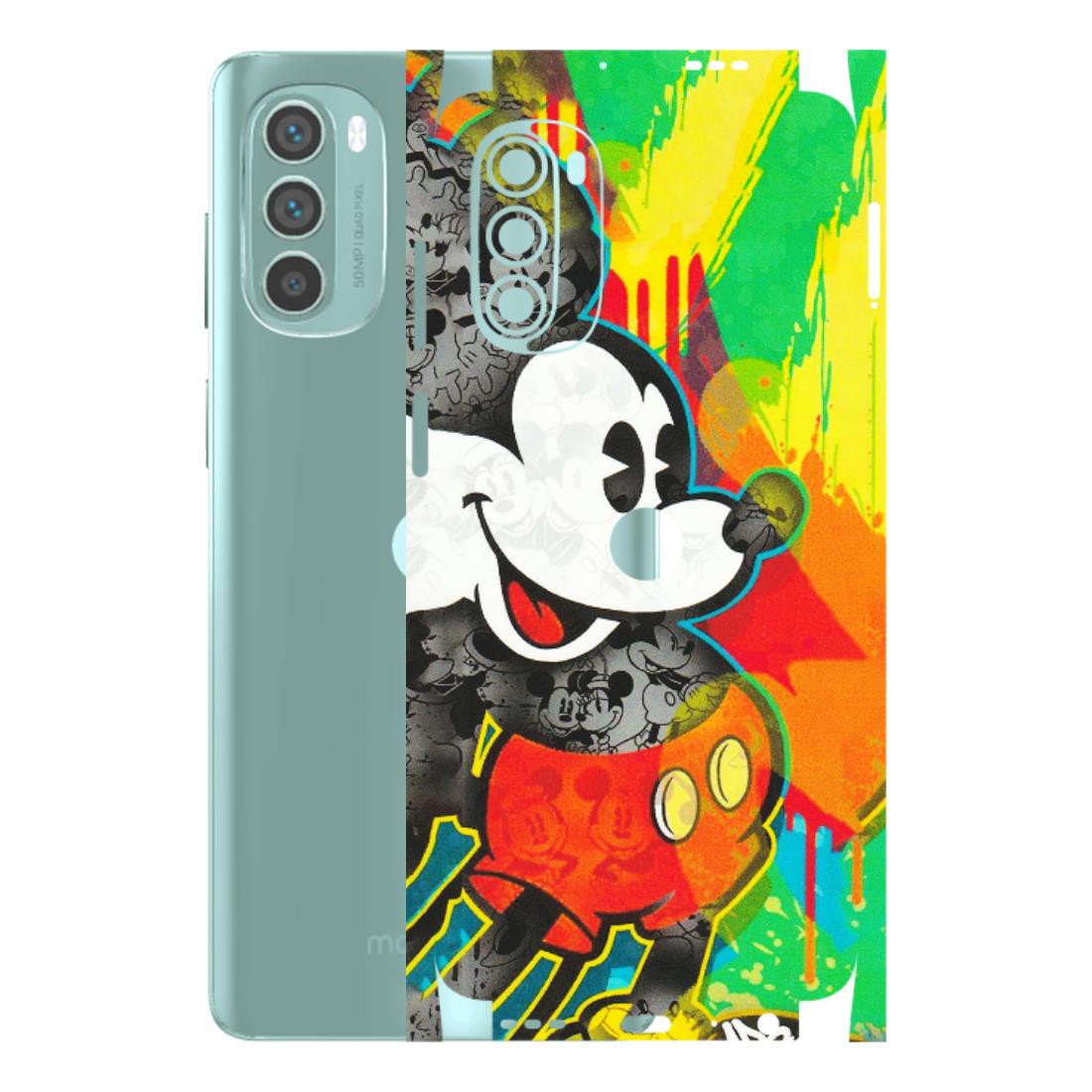 Motorola Phone Skins (All Models) - Multiple Mickey With Colourful Texture - Matte Finish (M-84) Motorola G62 5G -
