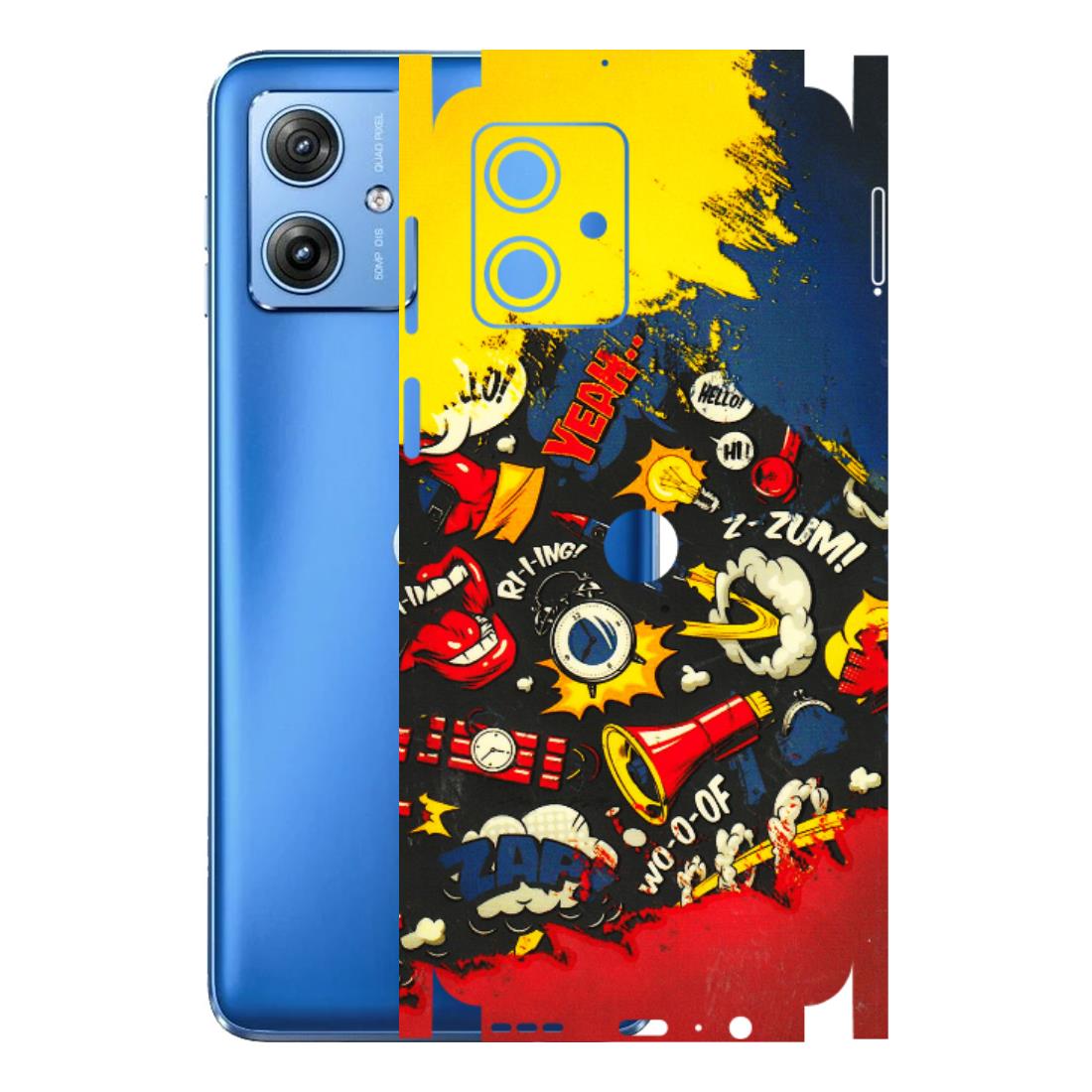 Motorola Phone Skins (All Models) - Pacific Doodle Art - 3D Embossed Finish (L-120) Motorola G64 (5G)