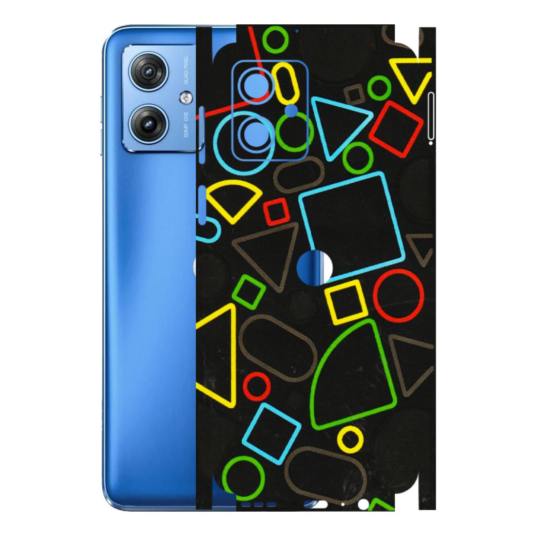 Motorola Phone Skins (All Models) - Black Shapes - 3D Embossed Finish (L-131) Motorola G64 (5G)