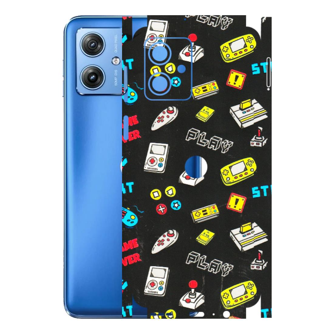 Motorola Phone Skins (All Models) - Gaming Doodles - 3D Embossed Finish (L-224) Motorola G64 (5G)