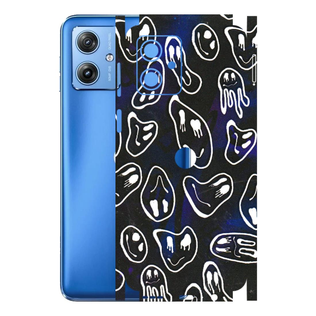Motorola Phone Skins (All Models) - Distorted Smileys - 3D Embossed Finish (L-92) Motorola G64 (5G)