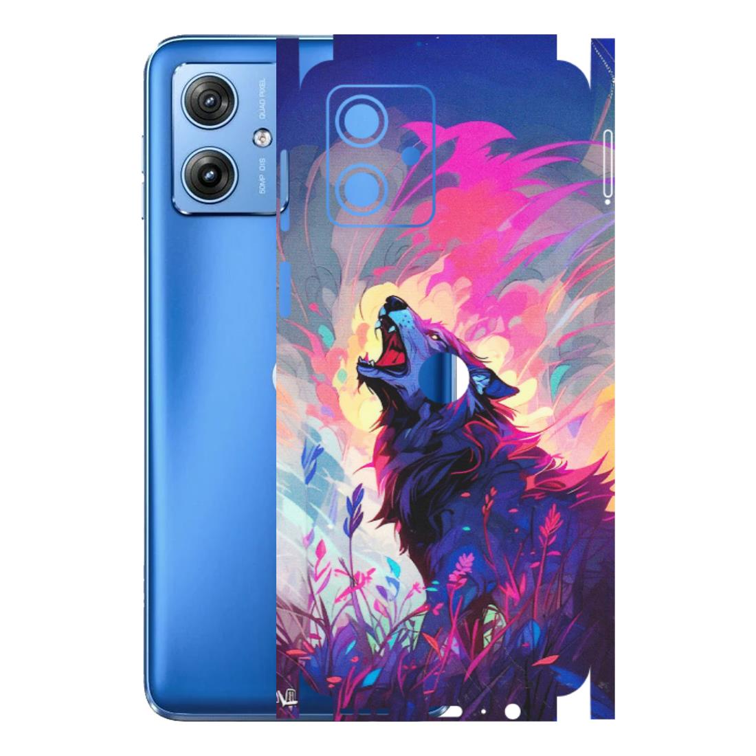 Motorola Phone Skins (All Models) - New Wild Wolf Abstract - Matte Finish (M-125) Motorola G64 (5G)