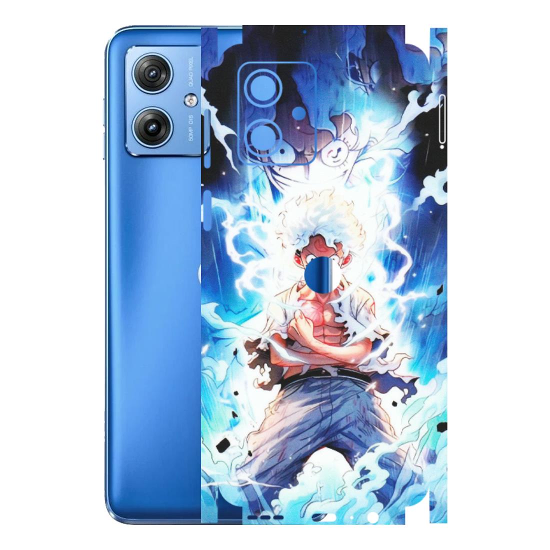 Motorola Phone Skins (All Models) - Blue Thunder Luffy Anime - Matte Finish (M-132) Motorola G64 (5G)