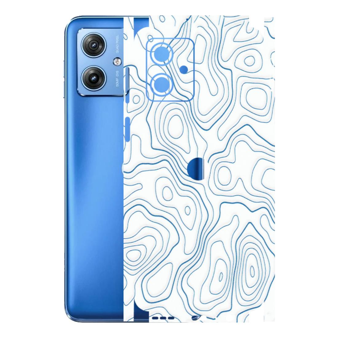 Motorola Phone Skins (All Models) - Blue And White Swirls - Matte Finish (M-139) Motorola G64 (5G)
