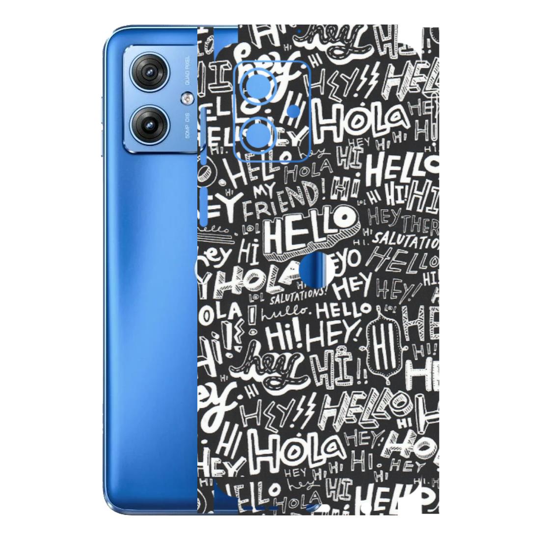 Motorola Phone Skins (All Models) - Hi Hello Doodles - Matte Finish (M-25) Motorola G64 (5G)