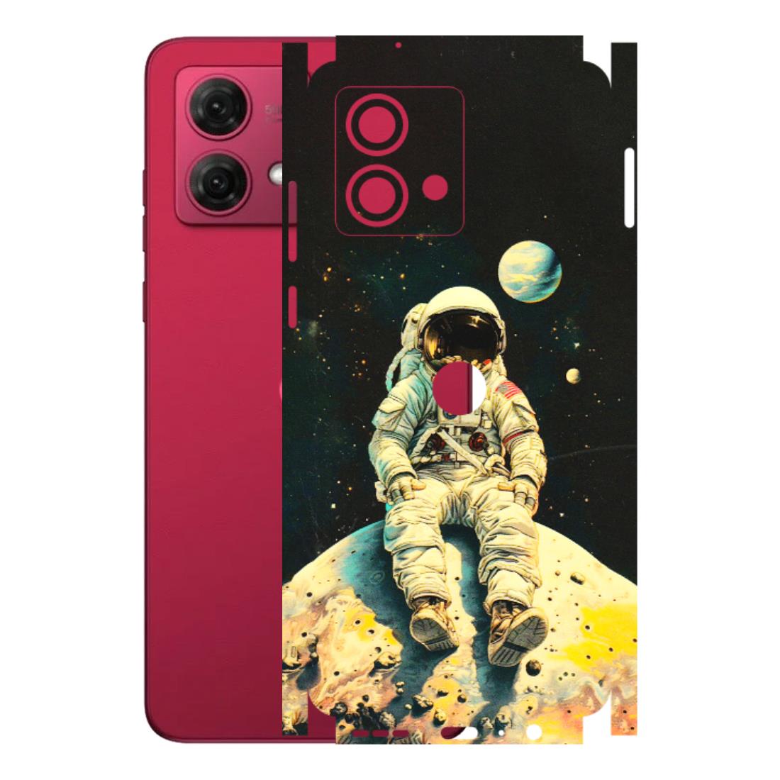 Motorola Phone Skins (All Models) - Astronaut in Space - 3D Embossed Finish (L-16) Motorola G84 (5G)
