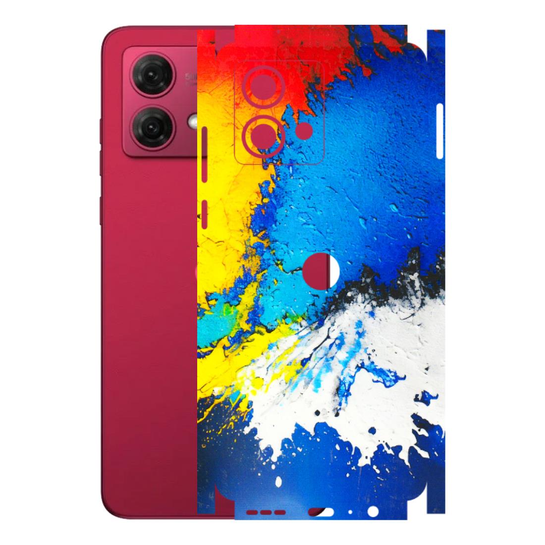 Motorola Phone Skins (All Models) - Acrylic Paint Spill - 3D Embossed Finish (L-229) Motorola G84 (5G)