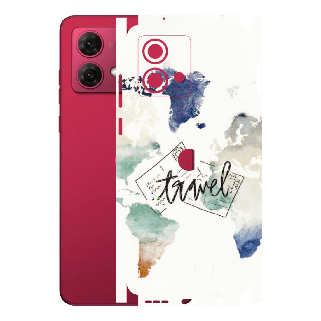 Motorola Phone Skins (All Models) - Travel The World - 3D Embossed Finish (L-232) Motorola G84 (5G)