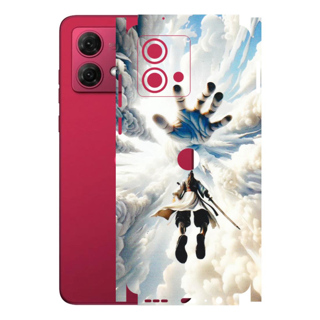 Motorola Phone Skins (All Models) - Big Hand With Monkey King - 3D Embossed Finish (L-323) Motorola G84 (5G)