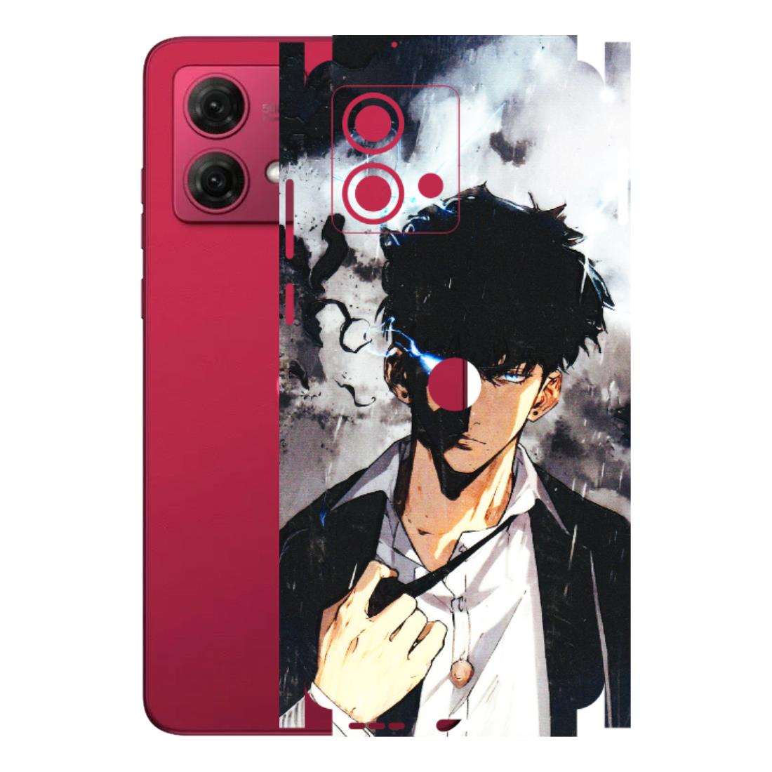 Motorola Phone Skins (All Models) - Sung Jinwoo Manhwa Anime - 3D Embossed Finish (L-328) Motorola G84 (5G)
