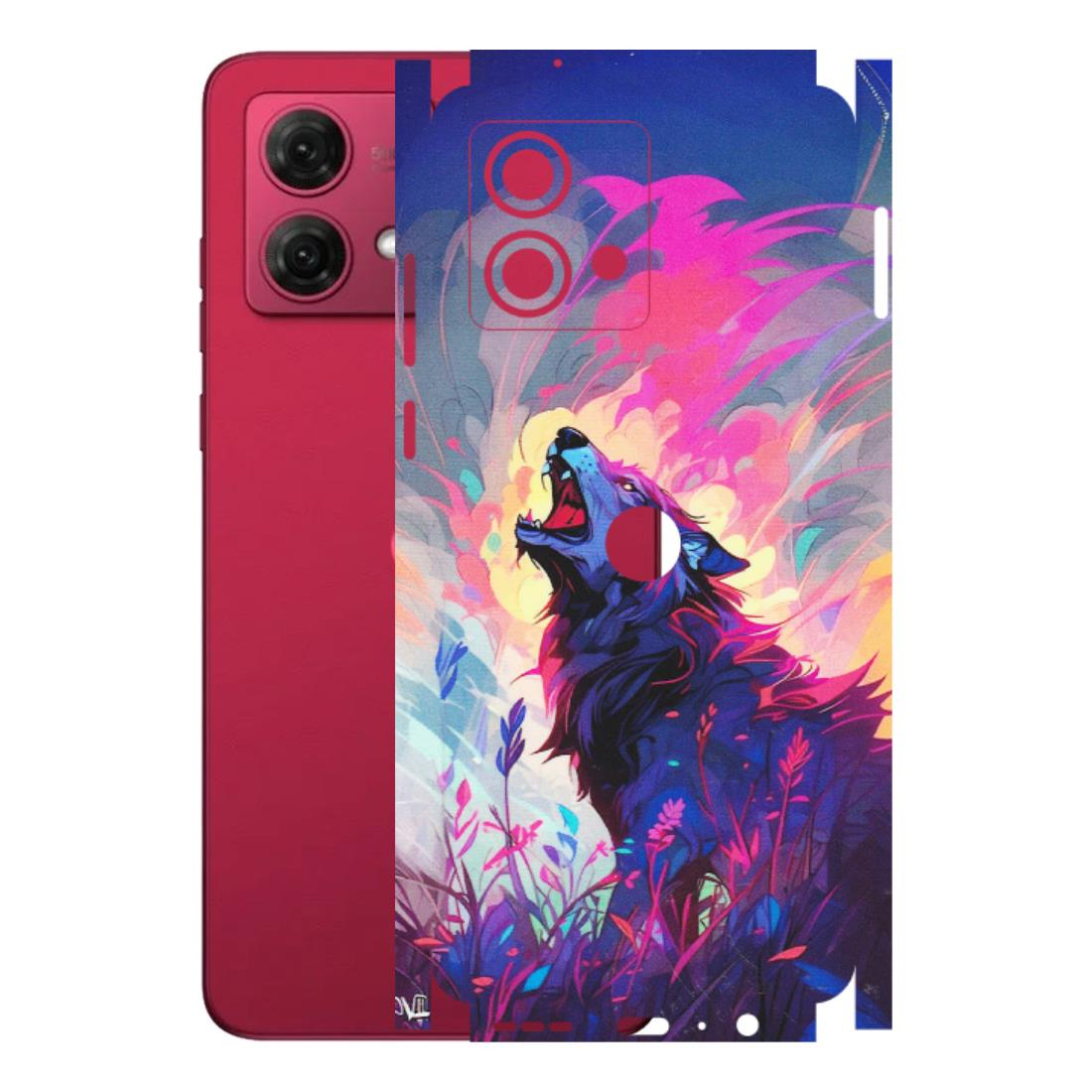 Motorola Phone Skins (All Models) - New Wild Wolf Abstract - Matte Finish (M-125) Motorola G84 (5G)