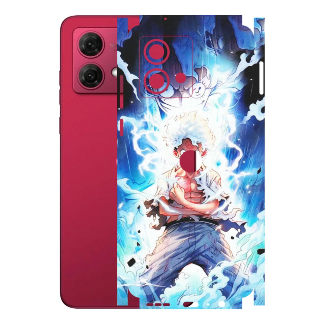 Motorola Phone Skins (All Models) - Blue Thunder Luffy Anime - Matte Finish (M-132) Motorola G84 (5G)