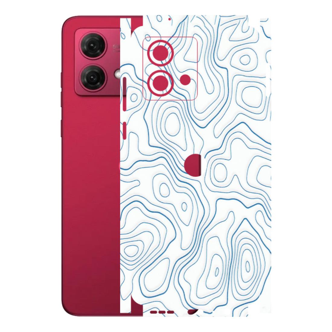 Motorola Phone Skins (All Models) - Blue And White Swirls - Matte Finish (M-139) Motorola G84 (5G)