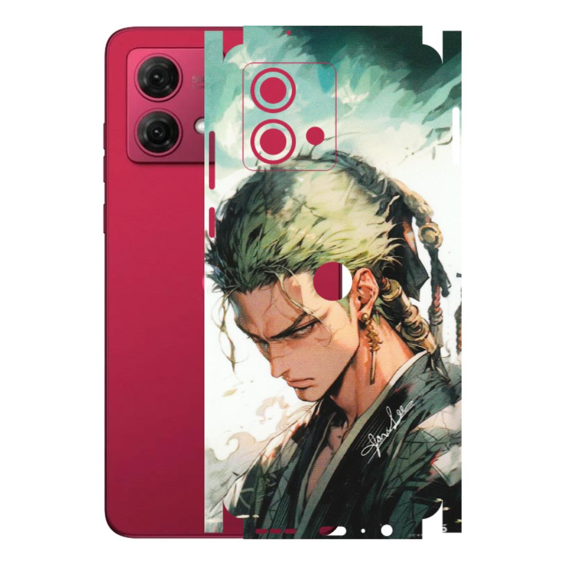 Motorola Phone Skins (All Models) - New Roronoa Zoro One Picece Anime - Matte Finish (M-140) Motorola G84 (5G)
